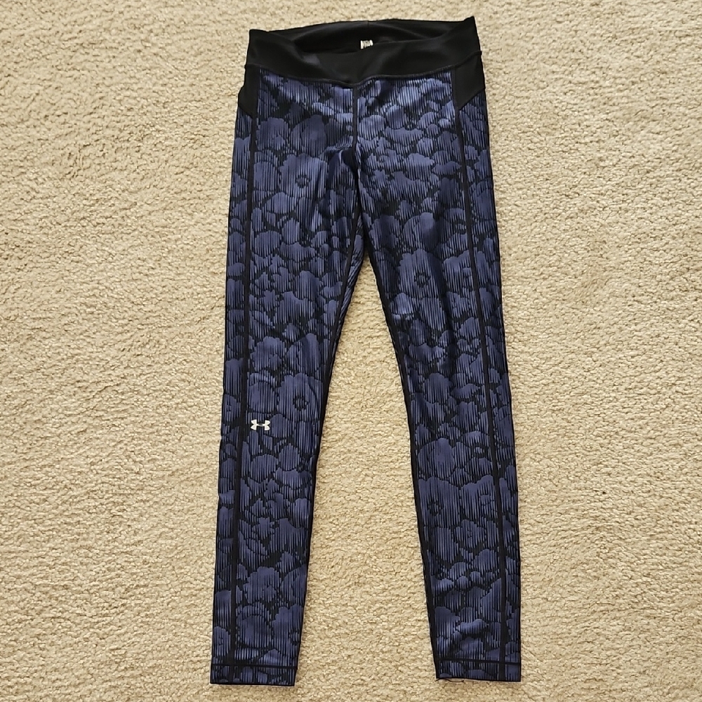 Under Armour Black and Navy Patterned Leggings